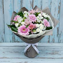 Букет цветов из:  Герберы, Альстромерии и Хризантемы #REPLACE_PRED# Слюдянке