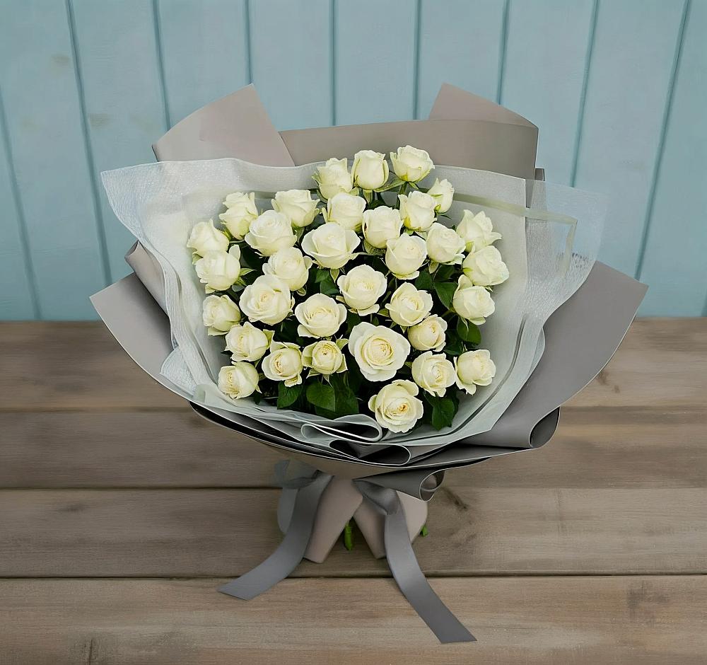 Букет Белоснежная нежность в Слюдянке