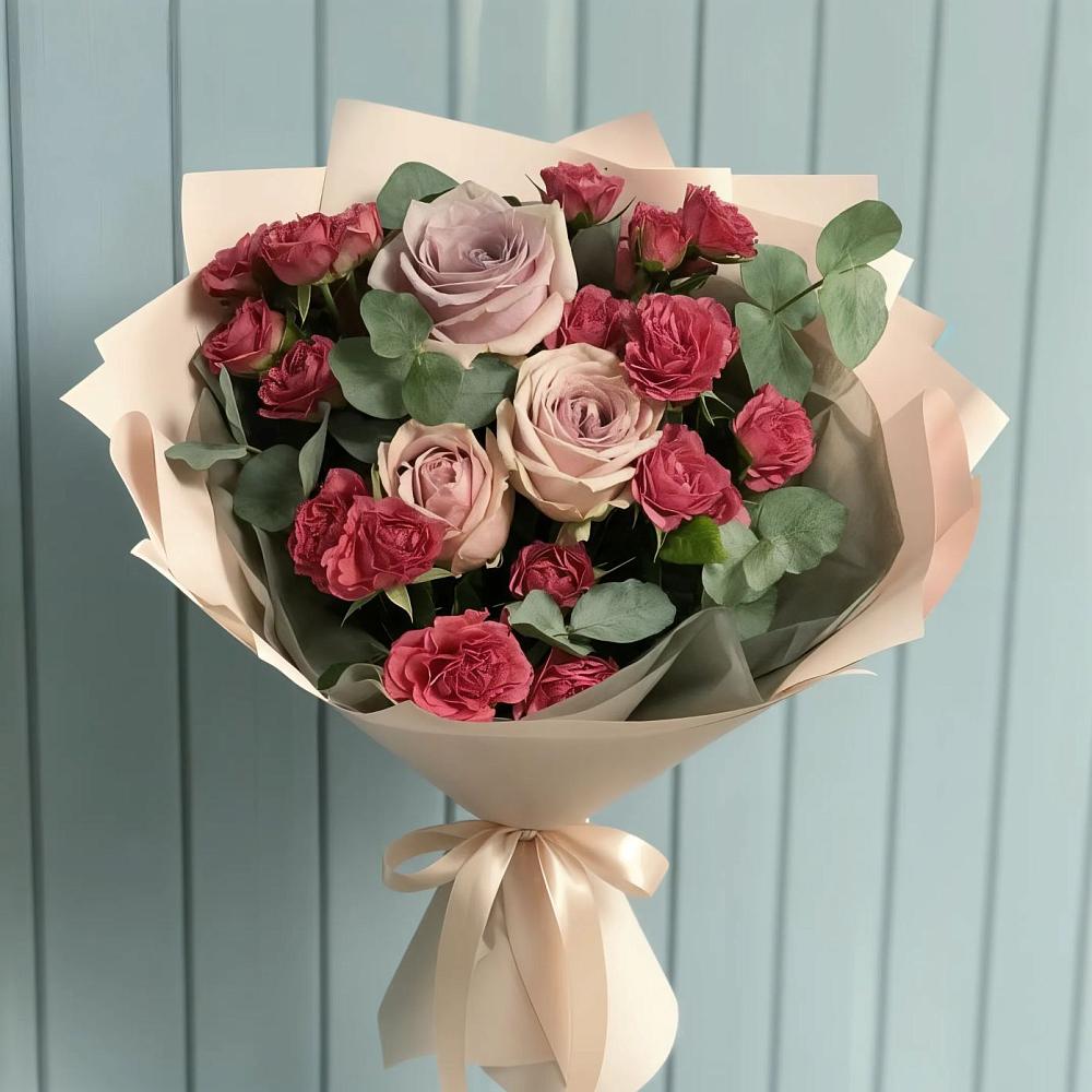 Букет цветов из: Гвоздики и Розы в Слюдянке