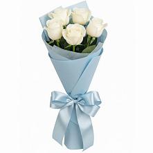 Букет 5 Белых роз Проуд #REPLACE_PRED# Слюдянке