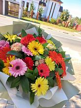 Букет цветов из:  Герберы #REPLACE_PRED# Слюдянке