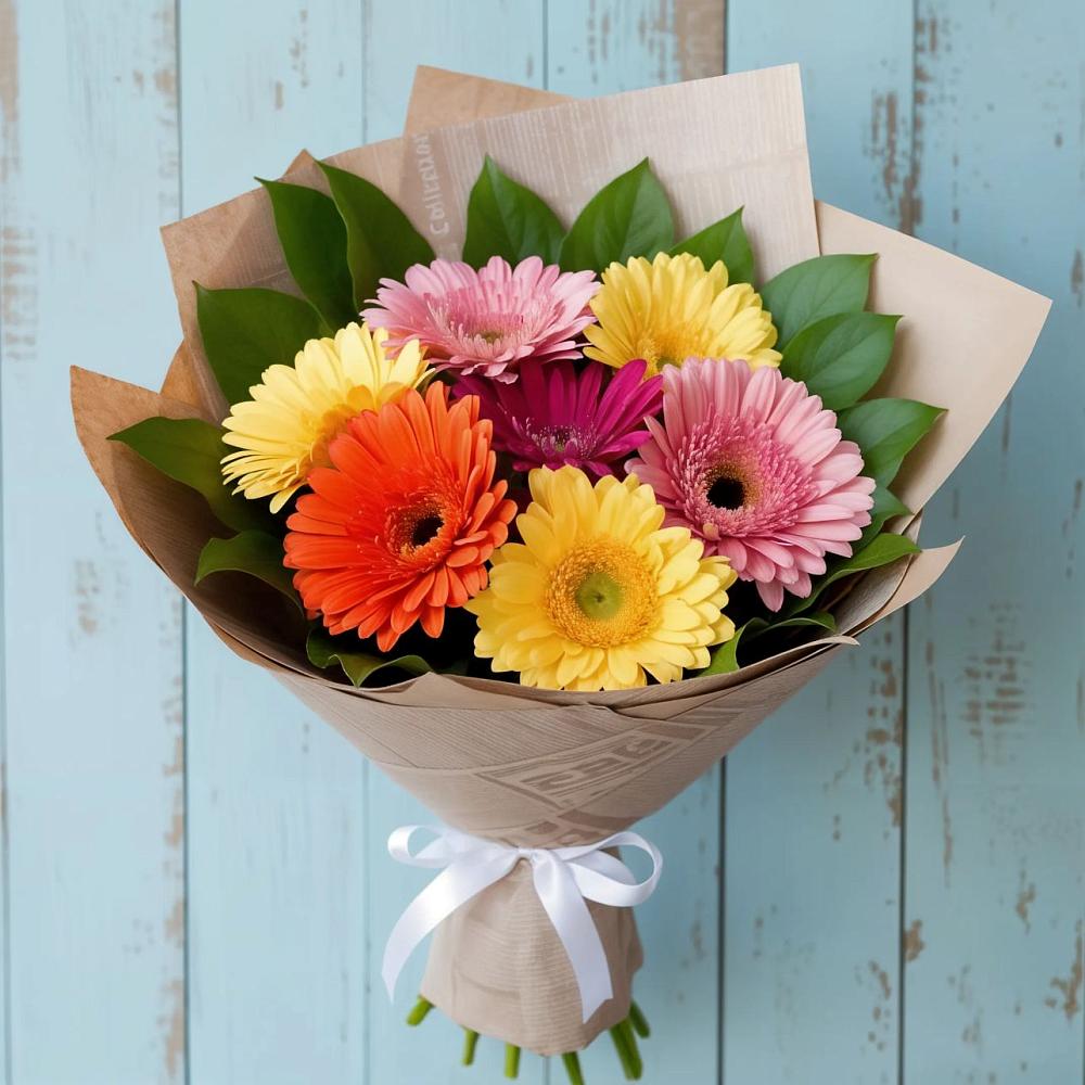 Букет цветов из: Герберы в Слюдянке