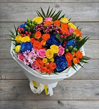 Букет цветов из:  Розы и Хризантемы в Слюдянке