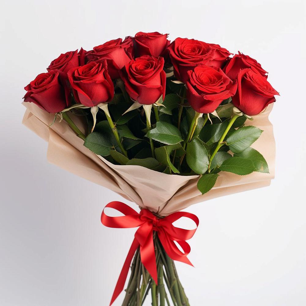 Букет 11 Красных роз Эдлесс Лав в Слюдянке