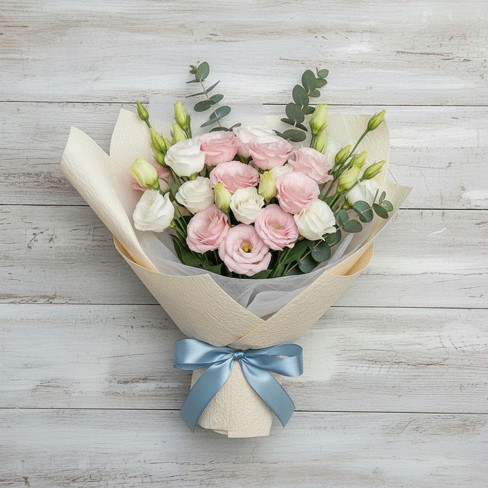 Букет цветов из: Лизиантусы в Слюдянке